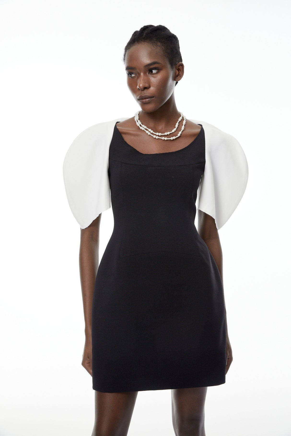 Aurohaya Catalina Black Color Blocked Mini Dress