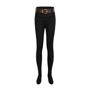 Aurohaya Claire Black Ribbed Knit Bodysuit & Trousers Set