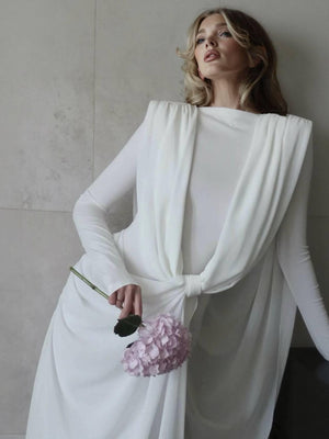 Aurohaya Irregular Ribbon Design Maxi Dress