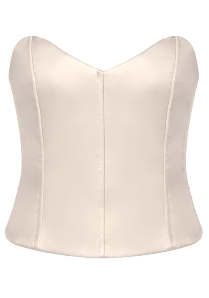 Corset Ruffle Maxi Dress Ivory