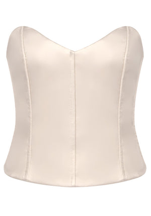 Corset Ruffle Maxi Dress Ivory