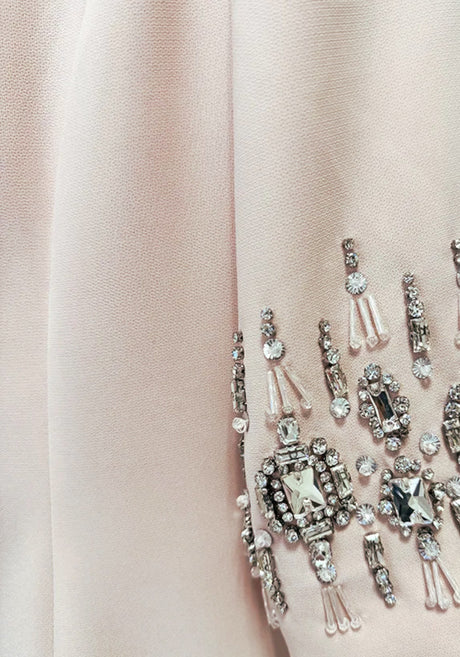 Crystal Short Sleeve Maxi Dress Blush Pink