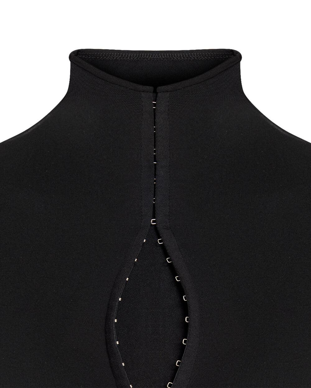 Aurohaya Nyx Zip-Front Bodycon Mini Dress