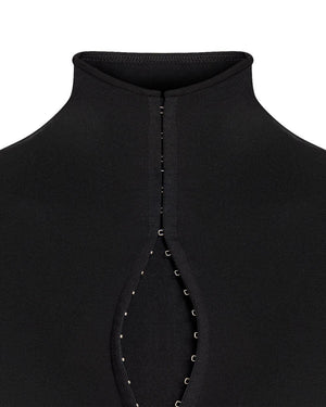 Aurohaya Nyx Zip-Front Bodycon Mini Dress