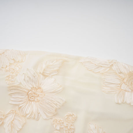 Aurohaya Melanie neutrals embroidered off-shoulder maxi dress
