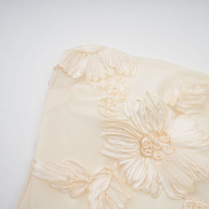 Aurohaya Melanie neutrals embroidered off-shoulder maxi dress