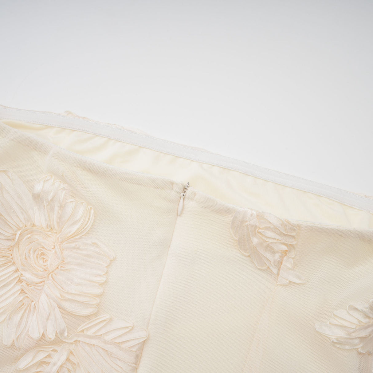 Aurohaya Melanie neutrals embroidered off-shoulder maxi dress