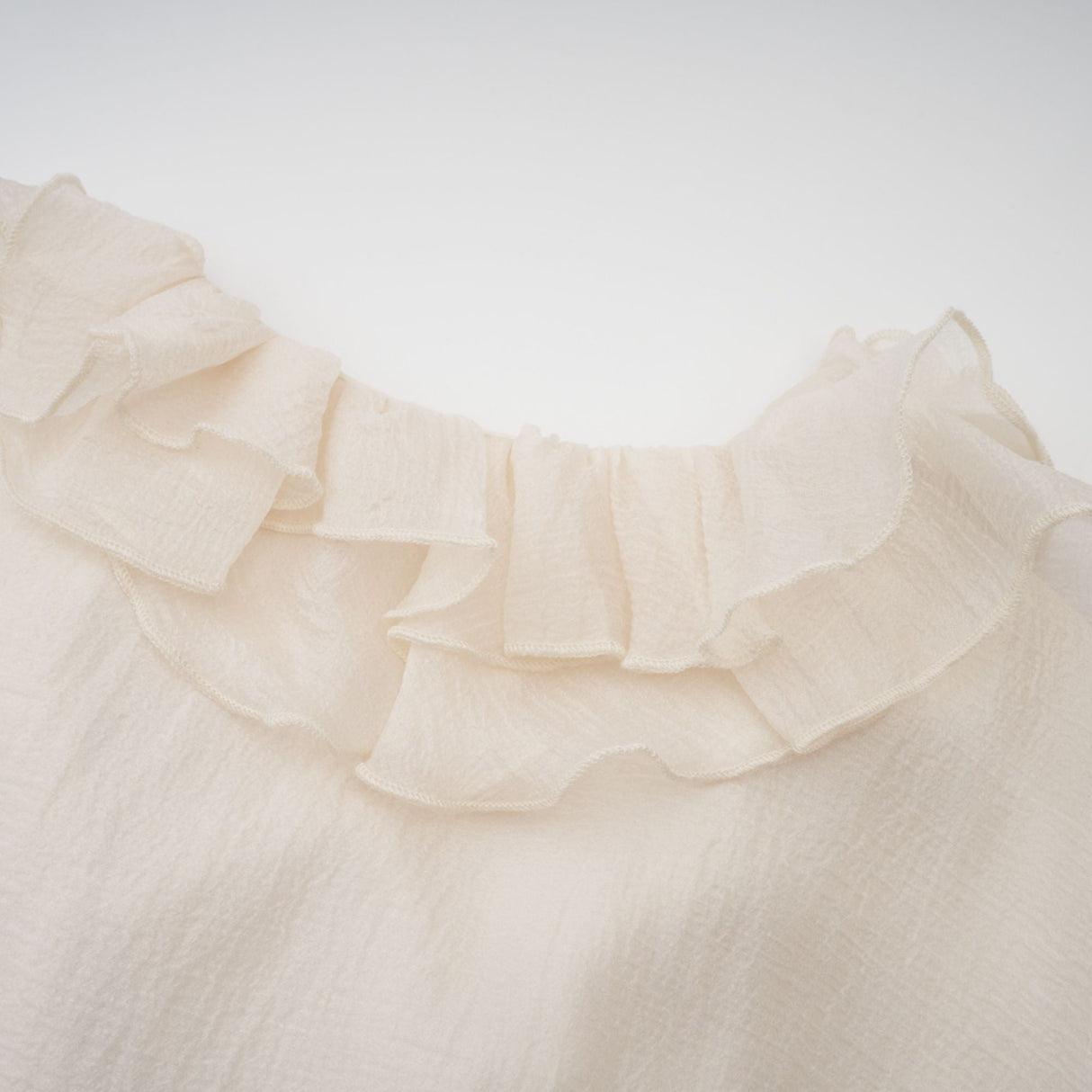 Aurohaya Zéphyrine floral-appliqué tiered mini dress in Neutrals