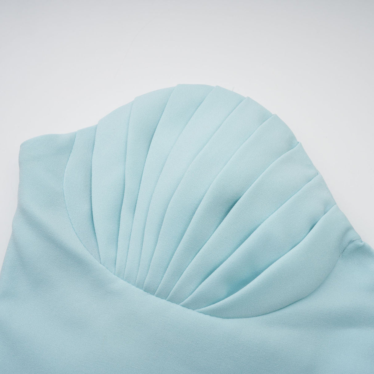 Aurohaya Carlotta blue pleated corset maxi dress