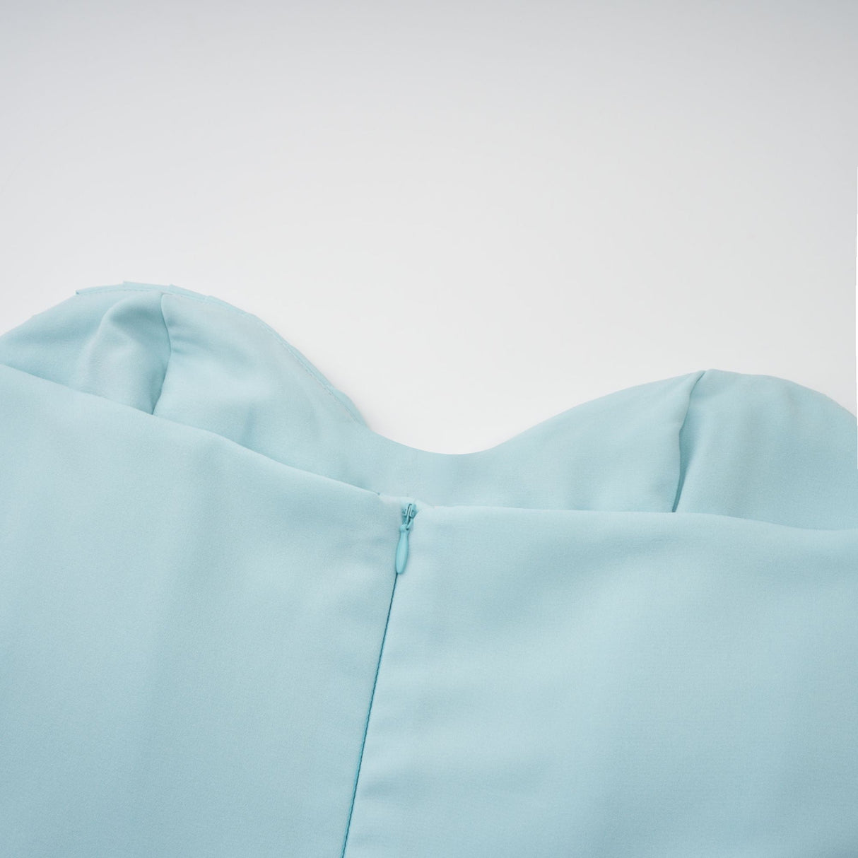 Aurohaya Carlotta blue pleated corset maxi dress
