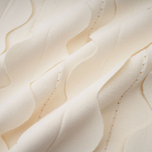 Aurohaya Axelle white wavy-detail sleeveless mini dress