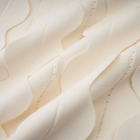 Aurohaya Axelle white wavy-detail sleeveless mini dress