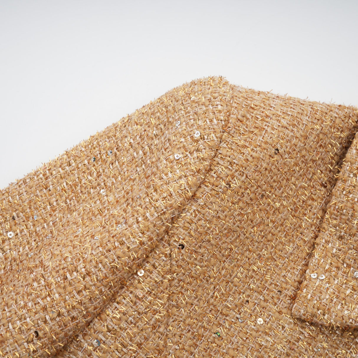 Aurohaya Morgane tweed long-sleeve mini dress