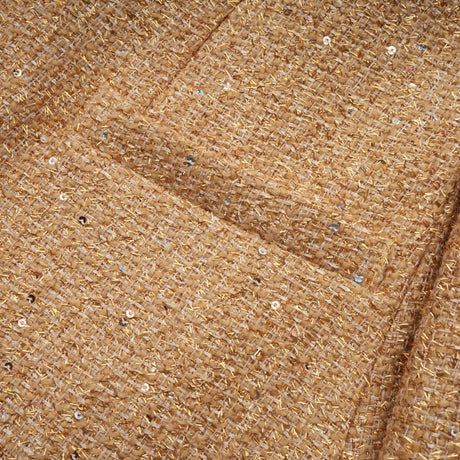 Aurohaya Morgane tweed long-sleeve mini dress