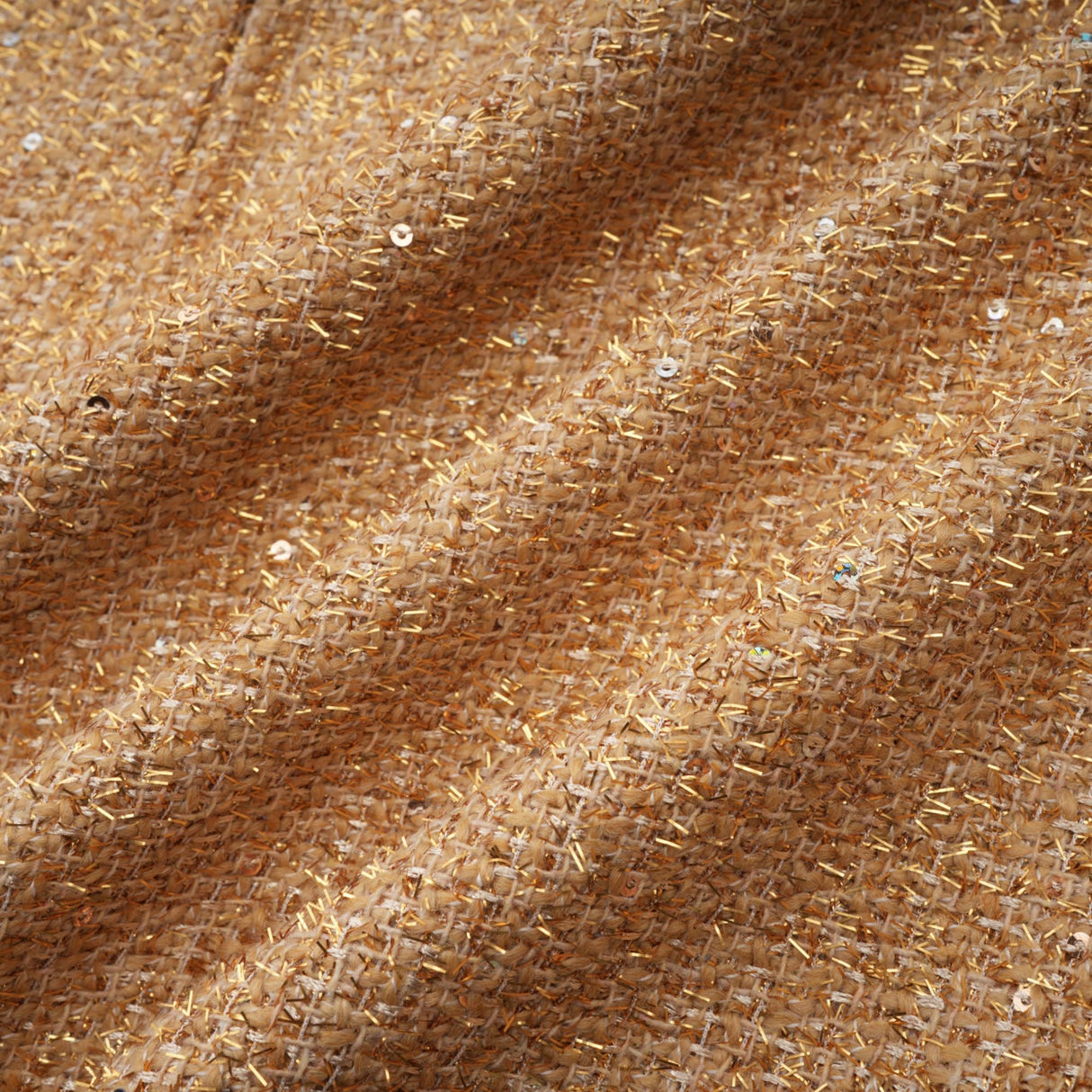 Aurohaya Morgane tweed long-sleeve mini dress