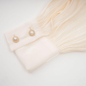 Aurohaya Eugénie Neutral Fully Pleated Ruffled Mini Dress
