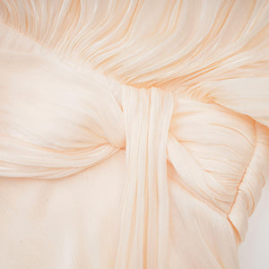 Aurohaya Eugénie Neutral Fully Pleated Ruffled Mini Dress