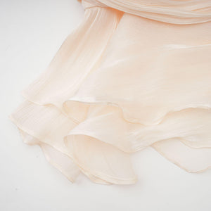 Aurohaya Eugénie Neutral Fully Pleated Ruffled Mini Dress