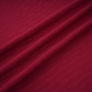 Aurohaya Sylphe Red Asymmetrical Ruched Mesh Maxi Dress