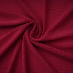 Aurohaya Sylphe Red Asymmetrical Ruched Mesh Maxi Dress