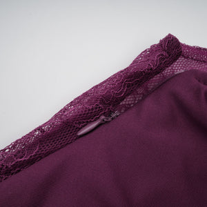 Aurohaya Borbála Magenta Lace Bodice Ruched Maxi Dress