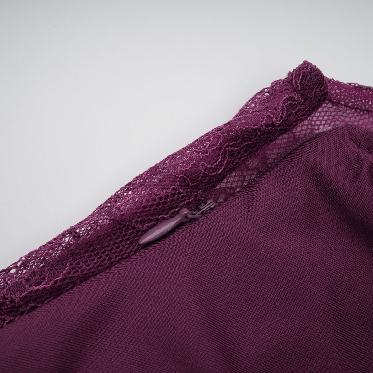 Aurohaya Célestine Magenta Lace Bodice Ruched Maxi Dress