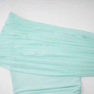 Aurohaya Katya Green Asymmetrical Gathered Maxi Dress