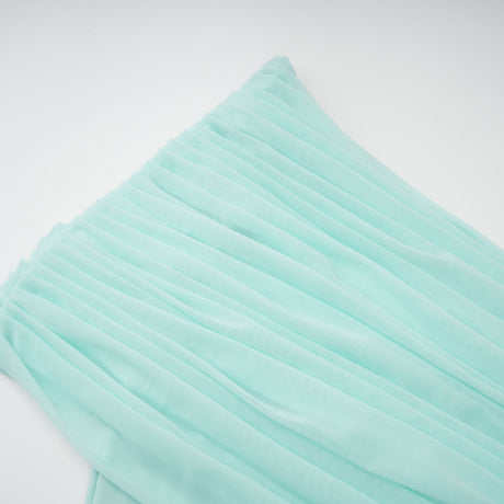 Aurohaya Katya Green Asymmetrical Gathered Maxi Dress