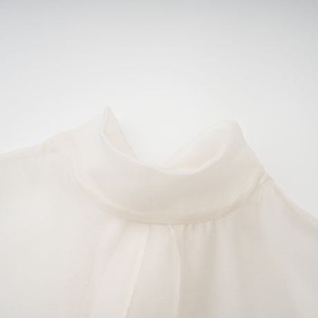 Aurohaya Adrienne White Feather Trim Mini Dress