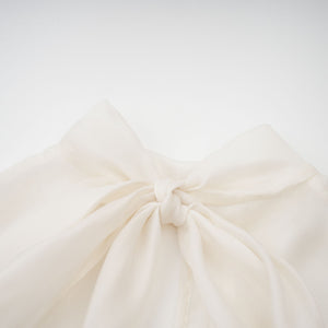 Aurohaya Adrienne White Feather Trim Mini Dress