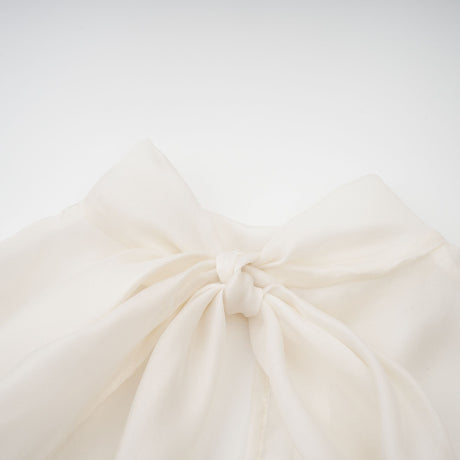 Aurohaya Adrienne White Feather Trim Mini Dress