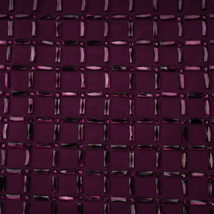Aurohaya Térébenthine Purple Rhinestone Mesh Maxi Dress
