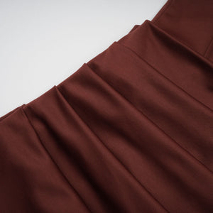 Aurohaya Paulette Brown Ruched Bodycon Mini Dress