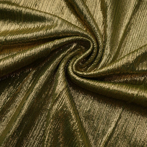 Aurohaya Alchimie Gold Glossy Pleated Maxi Dress