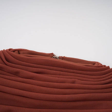 Aurohaya Danaé Brown Shirred-effect Draped Maxi Dress