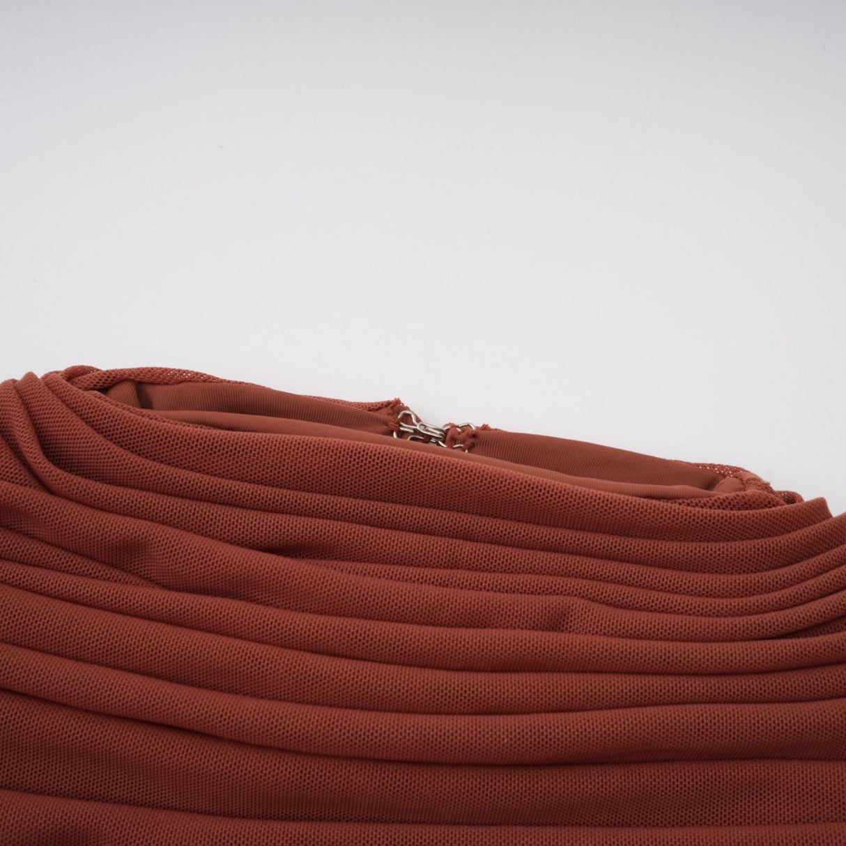 Aurohaya Danaé Brown Shirred-effect Draped Maxi Dress