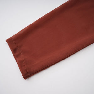 Aurohaya Danaé Brown Shirred-effect Draped Maxi Dress