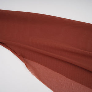 Aurohaya Danaé Brown Shirred-effect Draped Maxi Dress
