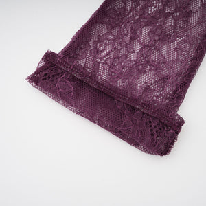 Aurohaya Célestine Magenta Lace Bodice Ruched Maxi Dress