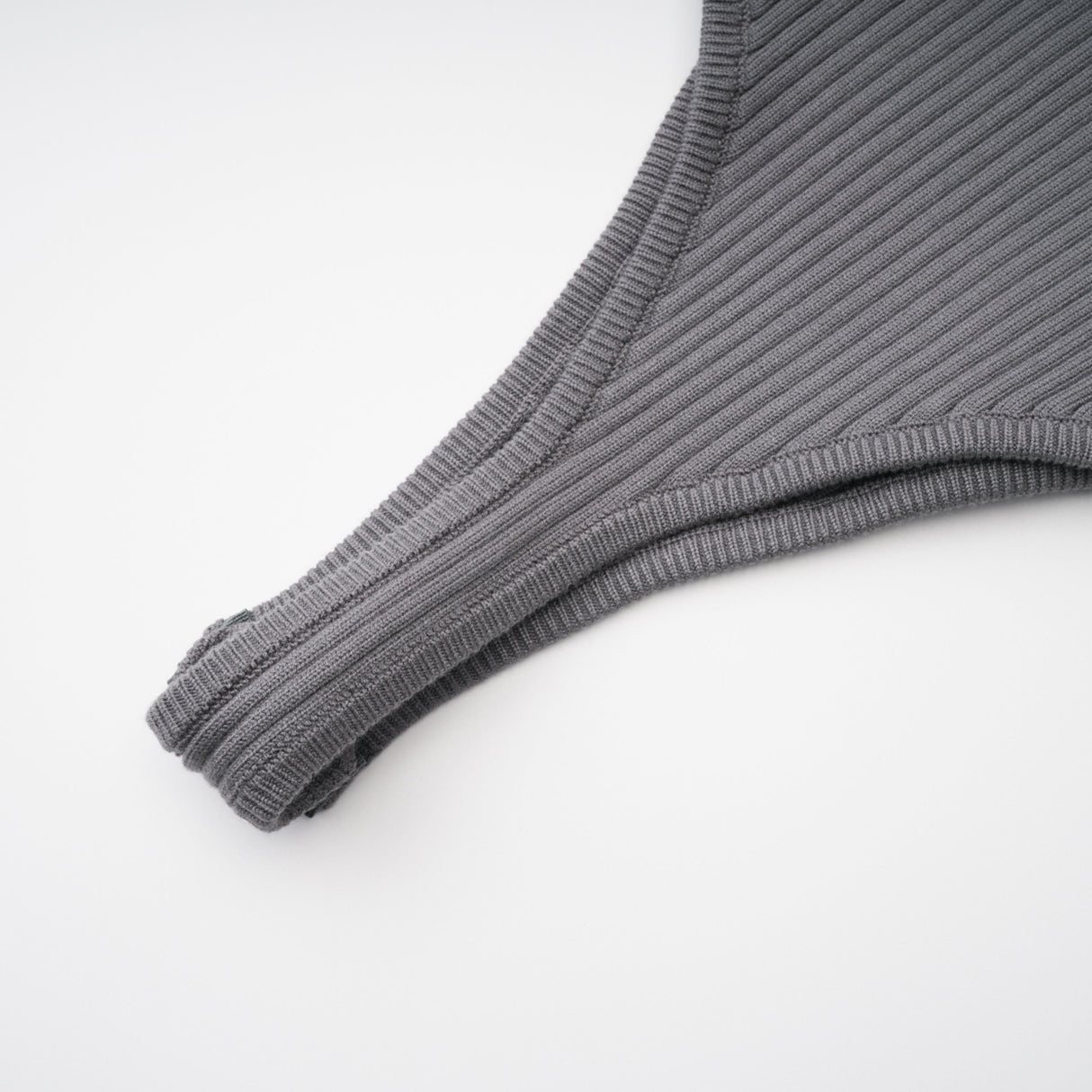 Aurohaya Claire Grey Ribbed Knit Bodysuit & Trousers Set