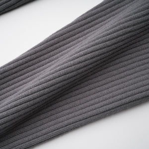 Aurohaya Claire Grey Ribbed Knit Bodysuit & Trousers Set