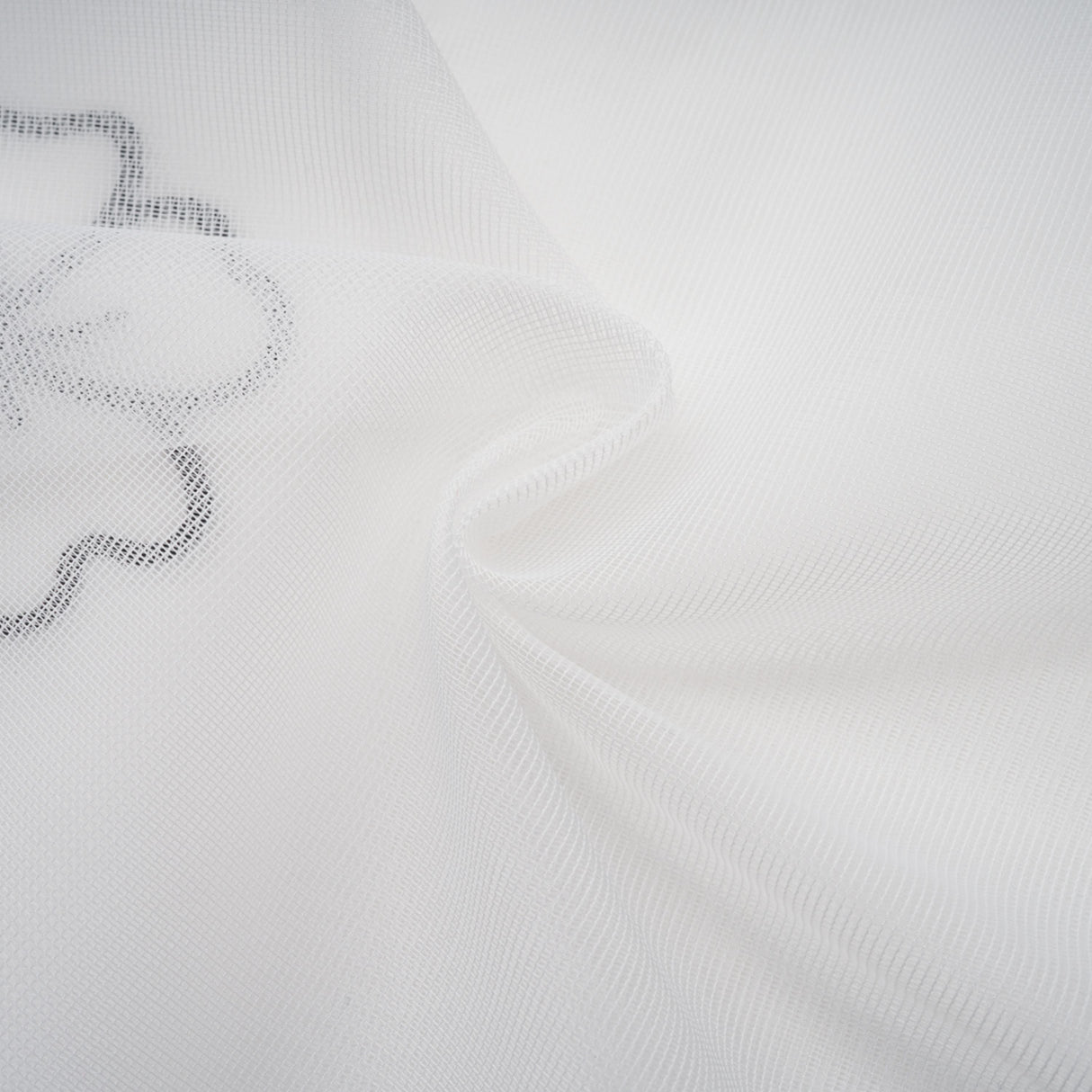 Aurohaya Yaelle White Floral Appliqué Tulle Midi Dress