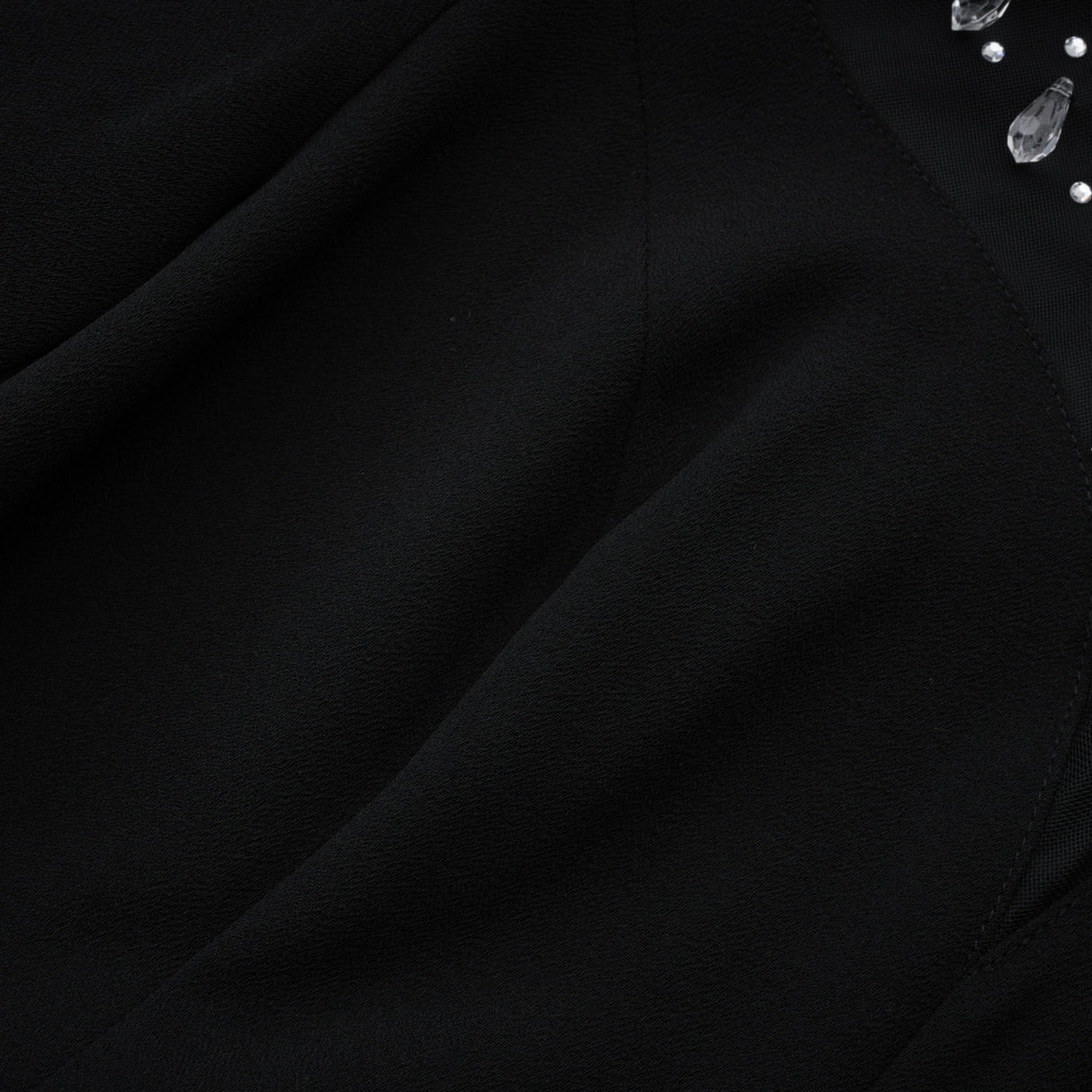Aurohaya Oona Black Embellished Flared Maxi Gown