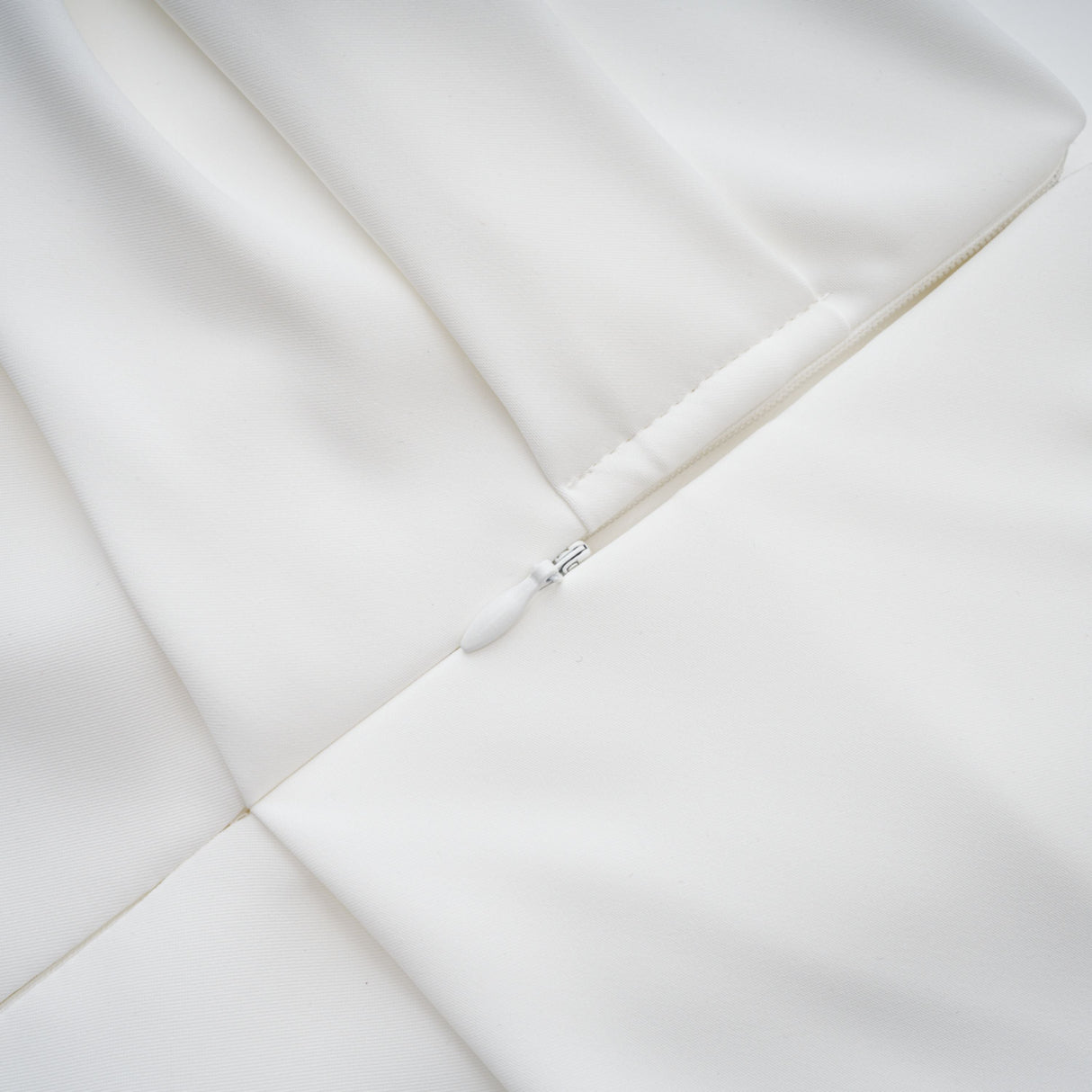 Aurohaya Solara White Draped Midi Dress