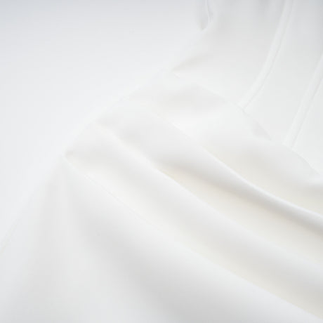 Aurohaya Solara White Draped Midi Dress
