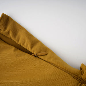 Aurohaya Ludivine Ocher Off-shoulder Cut-out Ruched Maxi Dress