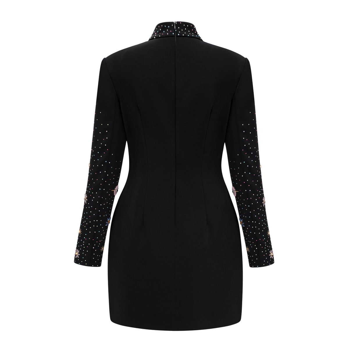 Aurohaya Rosaria Black Embellished Constellation Mini Dress