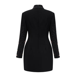 Aurohaya Rosaria Black Embellished Constellation Mini Dress