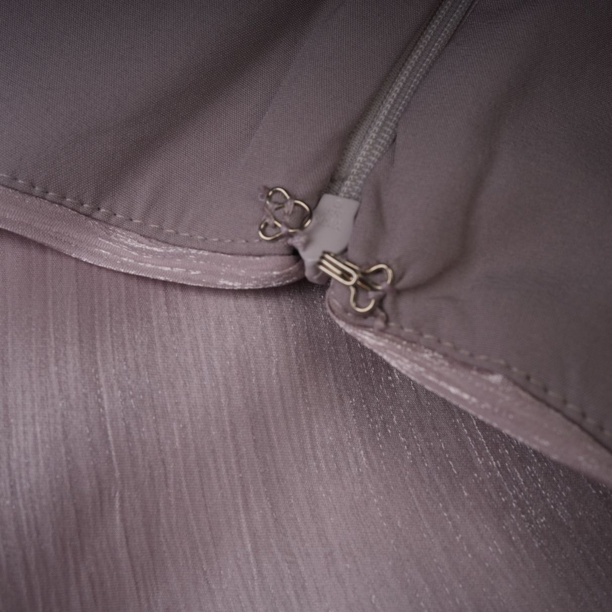 Aurohaya Nerida Silver Turtleneck Ruched Maxi Dress
