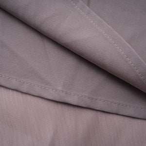 Aurohaya Nerida Silver Turtleneck Ruched Maxi Dress